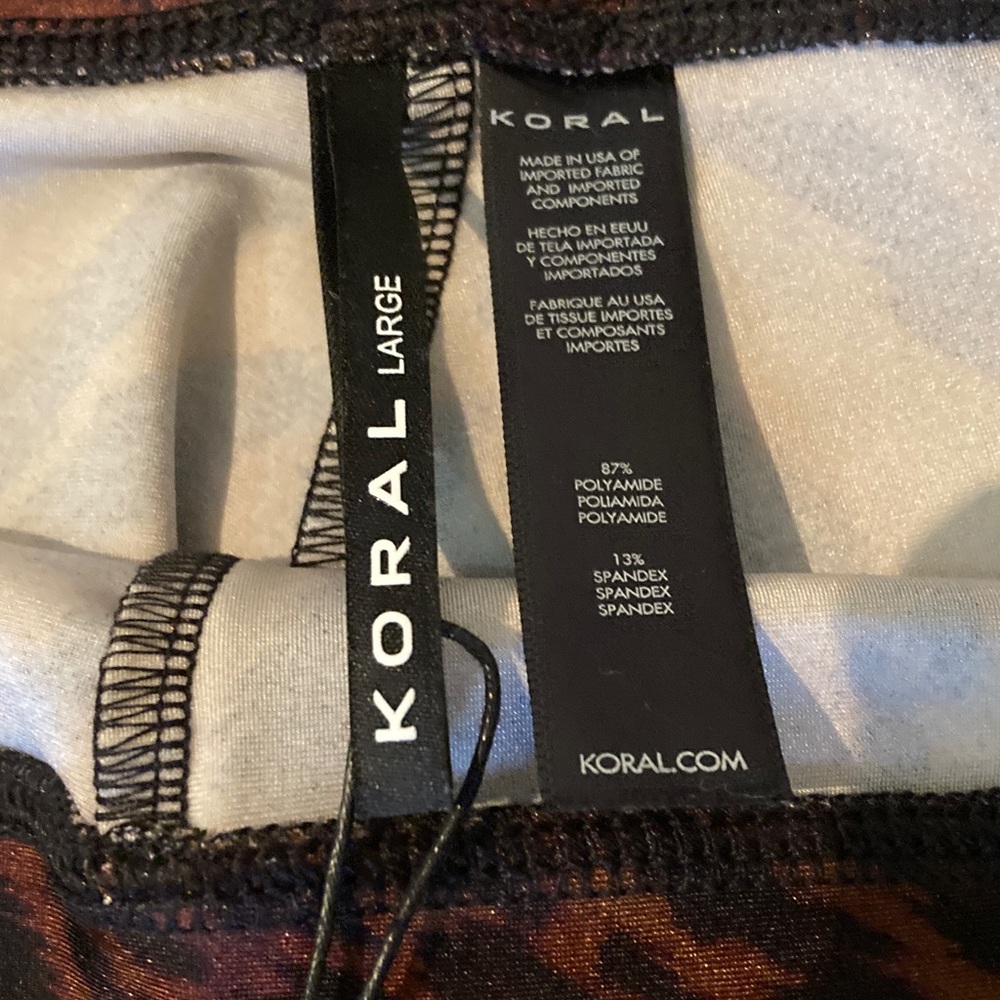 Koral Brown and Black Animal Print Leggings - Picture 4 of 7